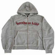 Boredom Kills UFS Zip Hoodie Grey