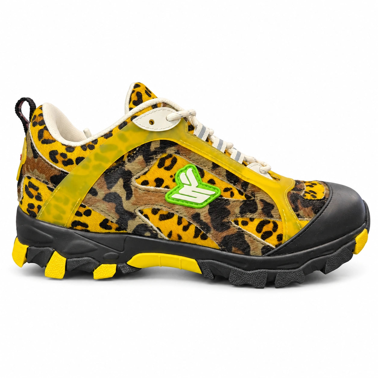 Sicko x PDF Hiking Shoe diamond Yellow Leopard Flip
