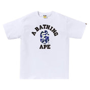 Bape Blue Color Camo College Tee