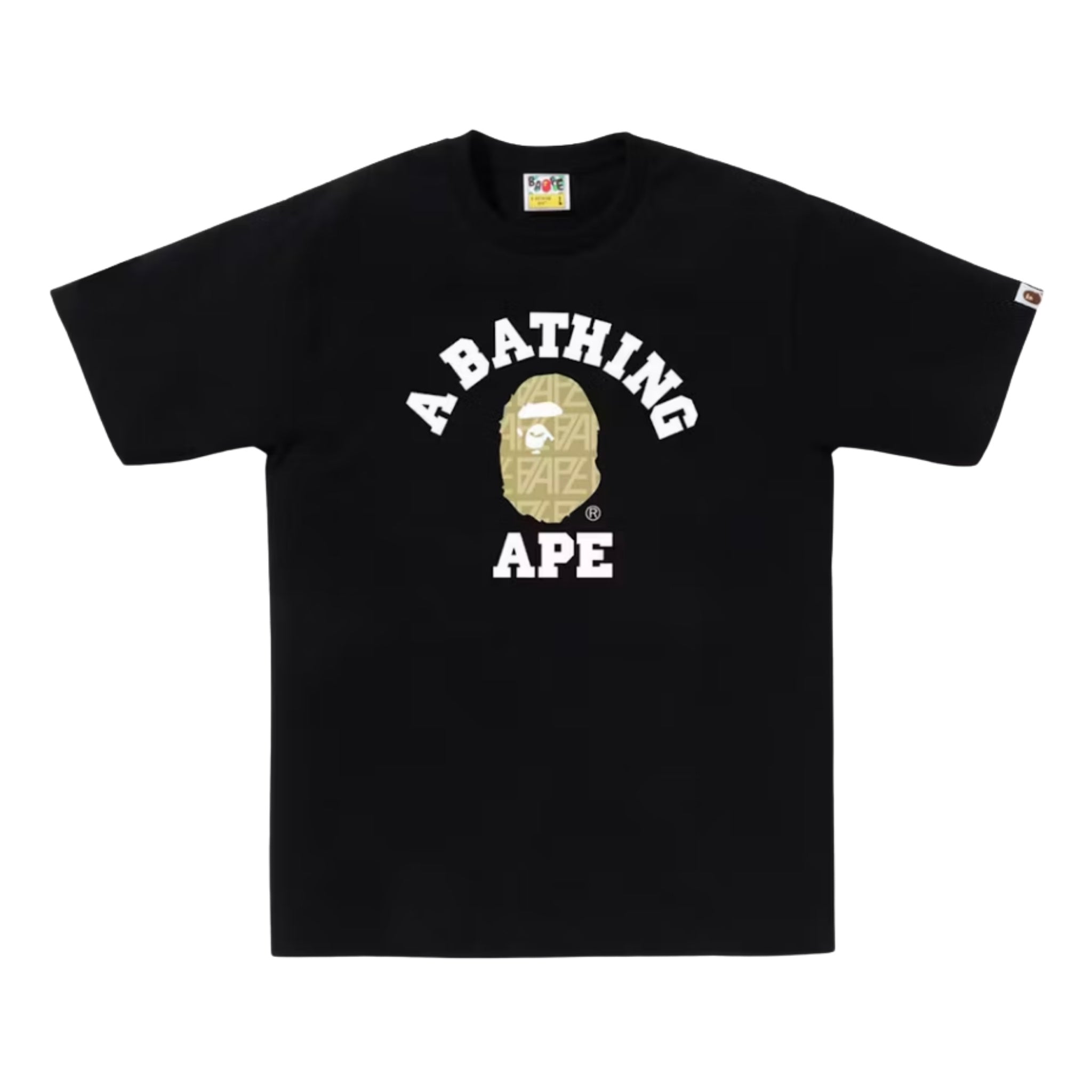 Bape Logo Monogram College Tee Black