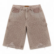 Pre-Owned Birth Of A Royal Child 20k Diamond Shorts Brown