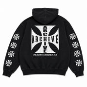 Archive Iron Cross Zip Hoodie