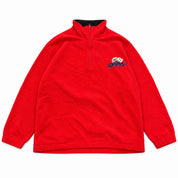 (FS) Vintage JNCO JEANS Flame Bowling Dice 1/4 Zip Red