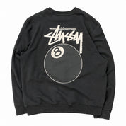 Pre-Owned Stussy 8 Ball Crewneck Black