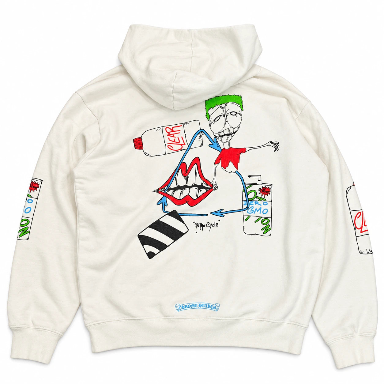 Pre-Owned Chrome Hearts Matty Boy Retro Cycle Hoodie White