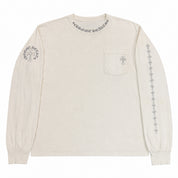 Pre-Owned Chrome Hearts Cross Neck Logo L/S White