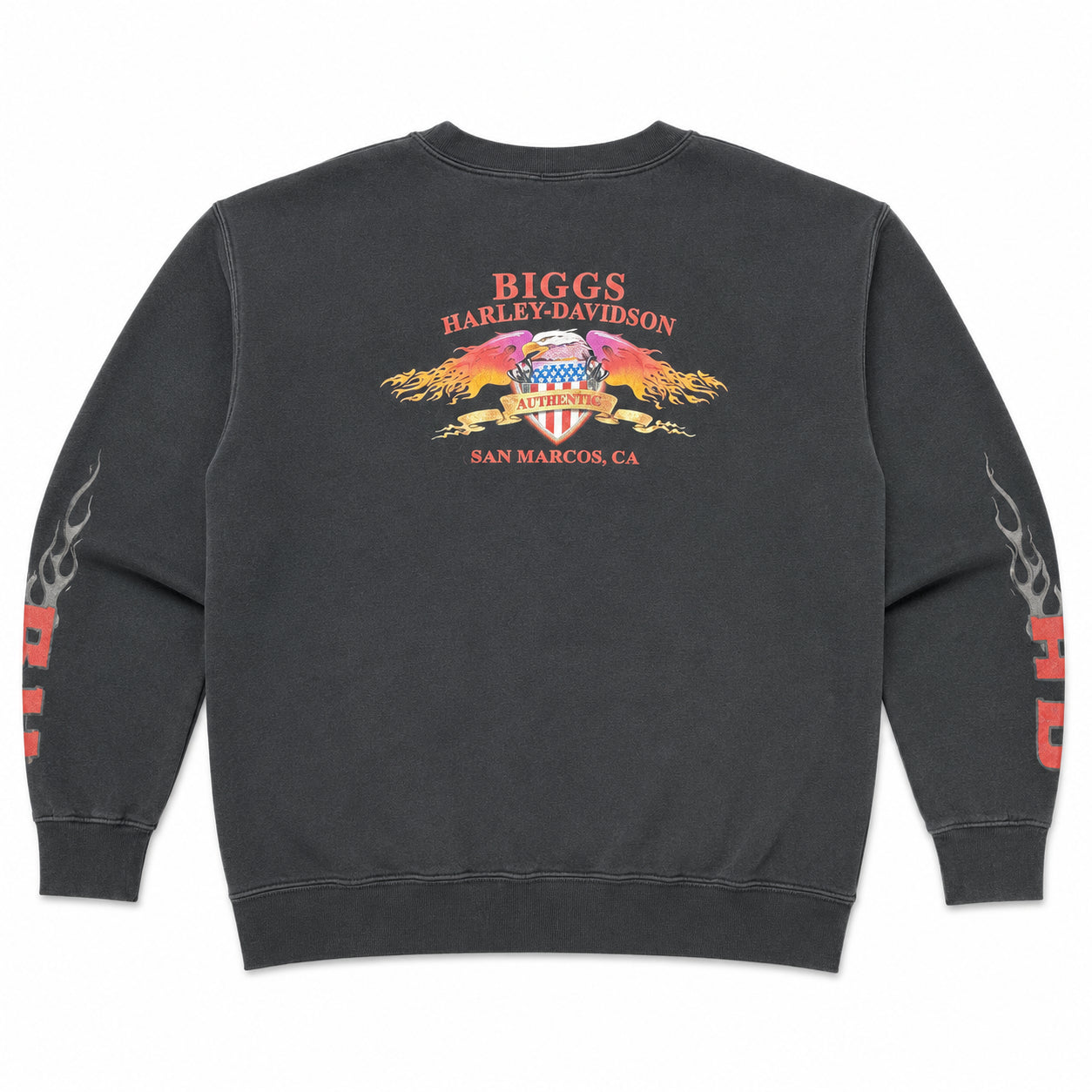 (FINAL SALE) VINTAGE Harley Davidson Flame Eagle Crewneck
