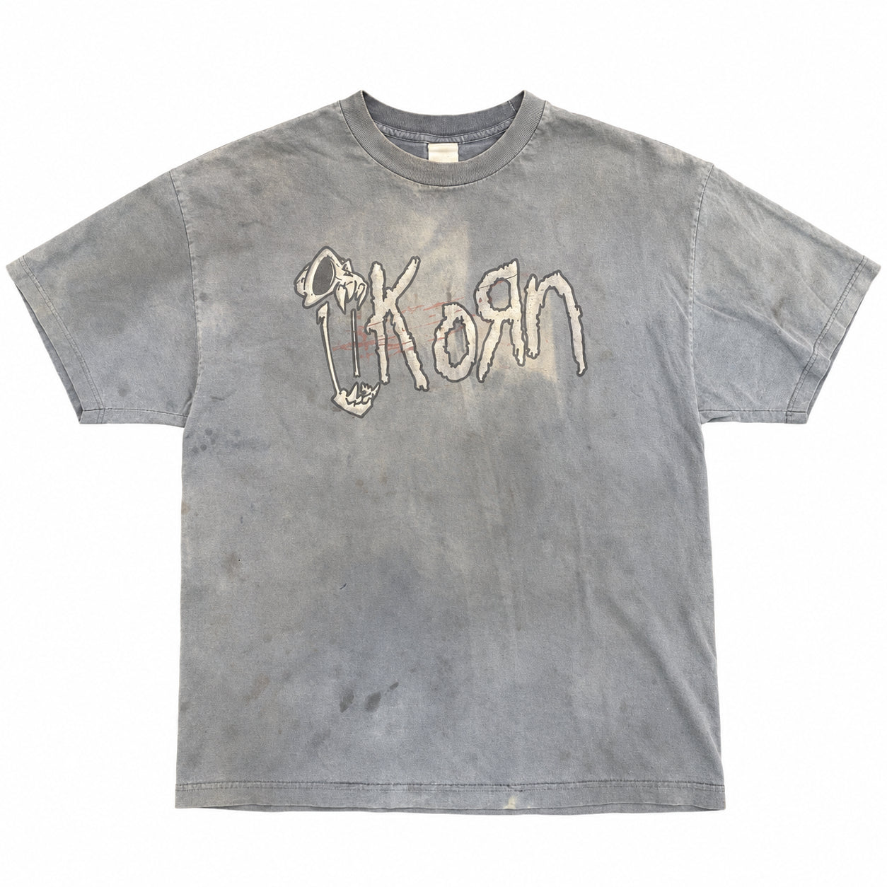 Korn Bone Logo Tee Grey
