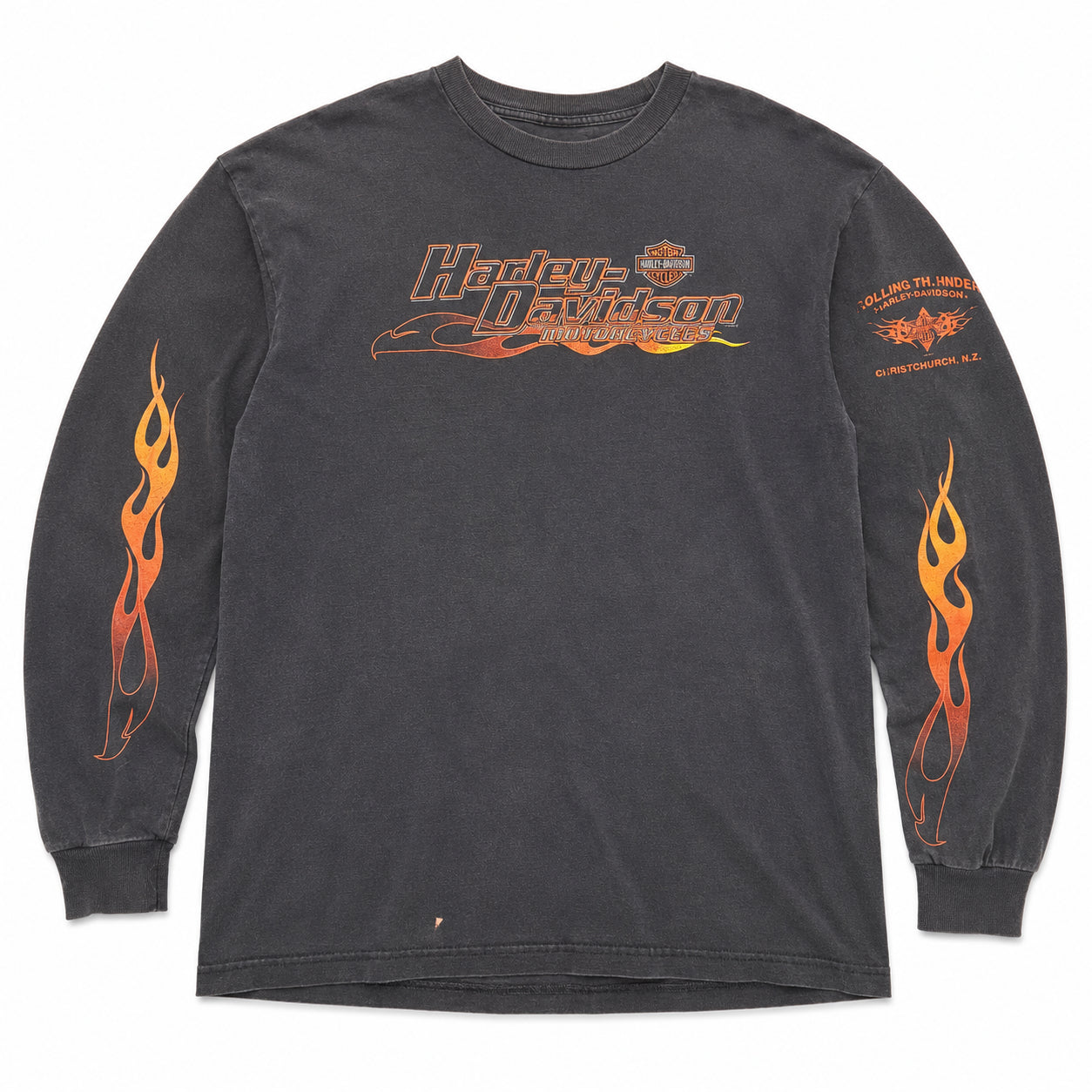 (FINAL SALE) VINTAGE Harley Davidson Flame Sleeve L/S Tee