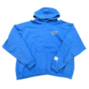 GALLERY DEPT.90's Oversized Logo-Print Cotton-Jersey Hoodie Blue