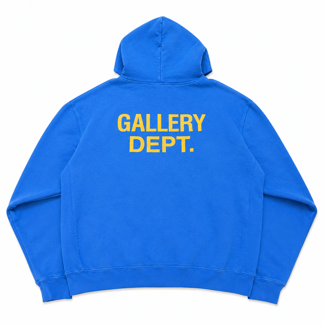 GALLERY DEPT.90's Oversized Logo-Print Cotton-Jersey Hoodie Blue
