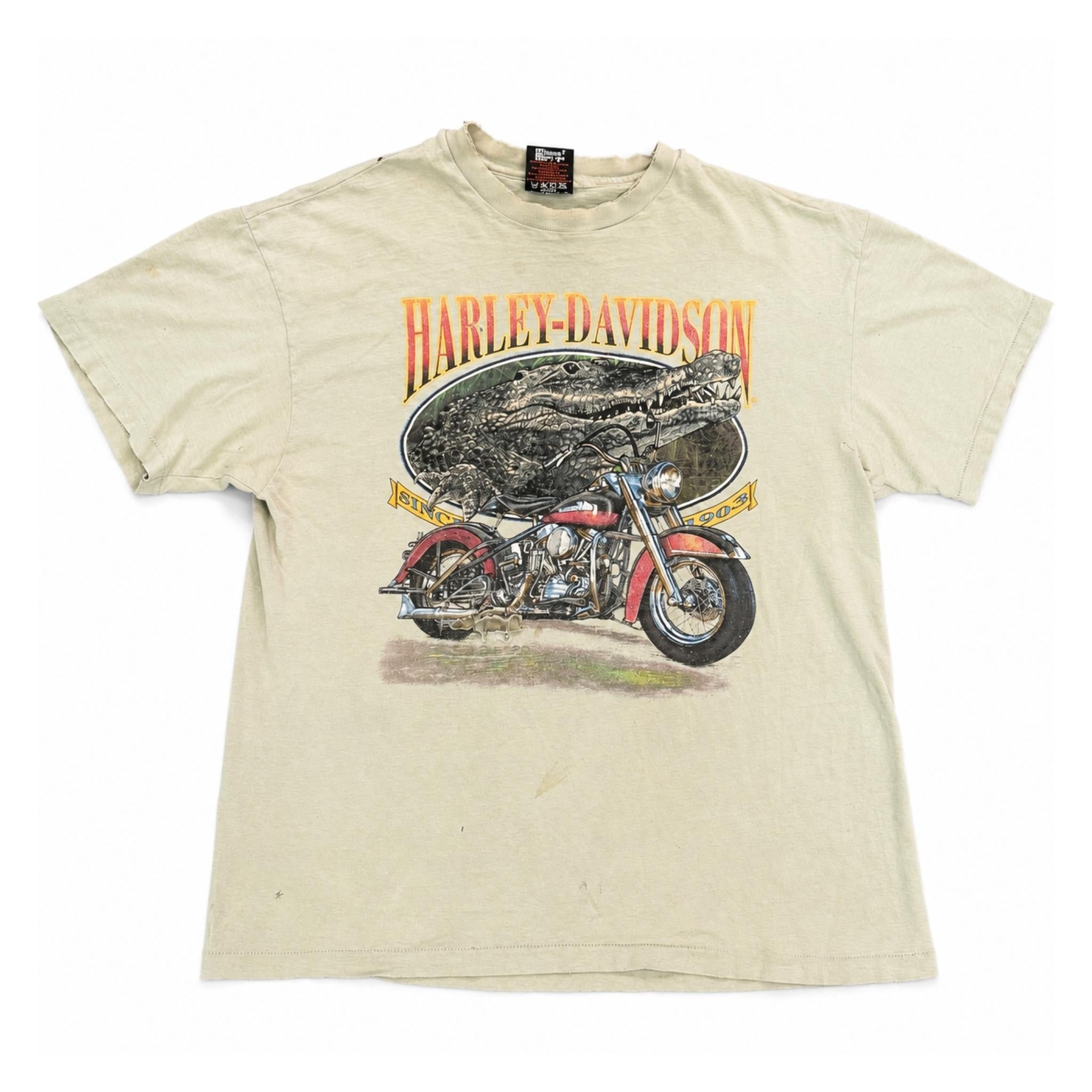 (FS) Vintage Harley Davidson Croc Tee