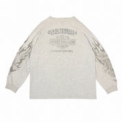 (FS) Vintage Harley Davidson Flame L/S Grey