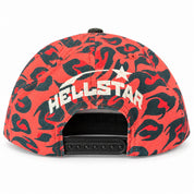 Pre-Owned Hellstar Cheetah Print Snapback Hat Red