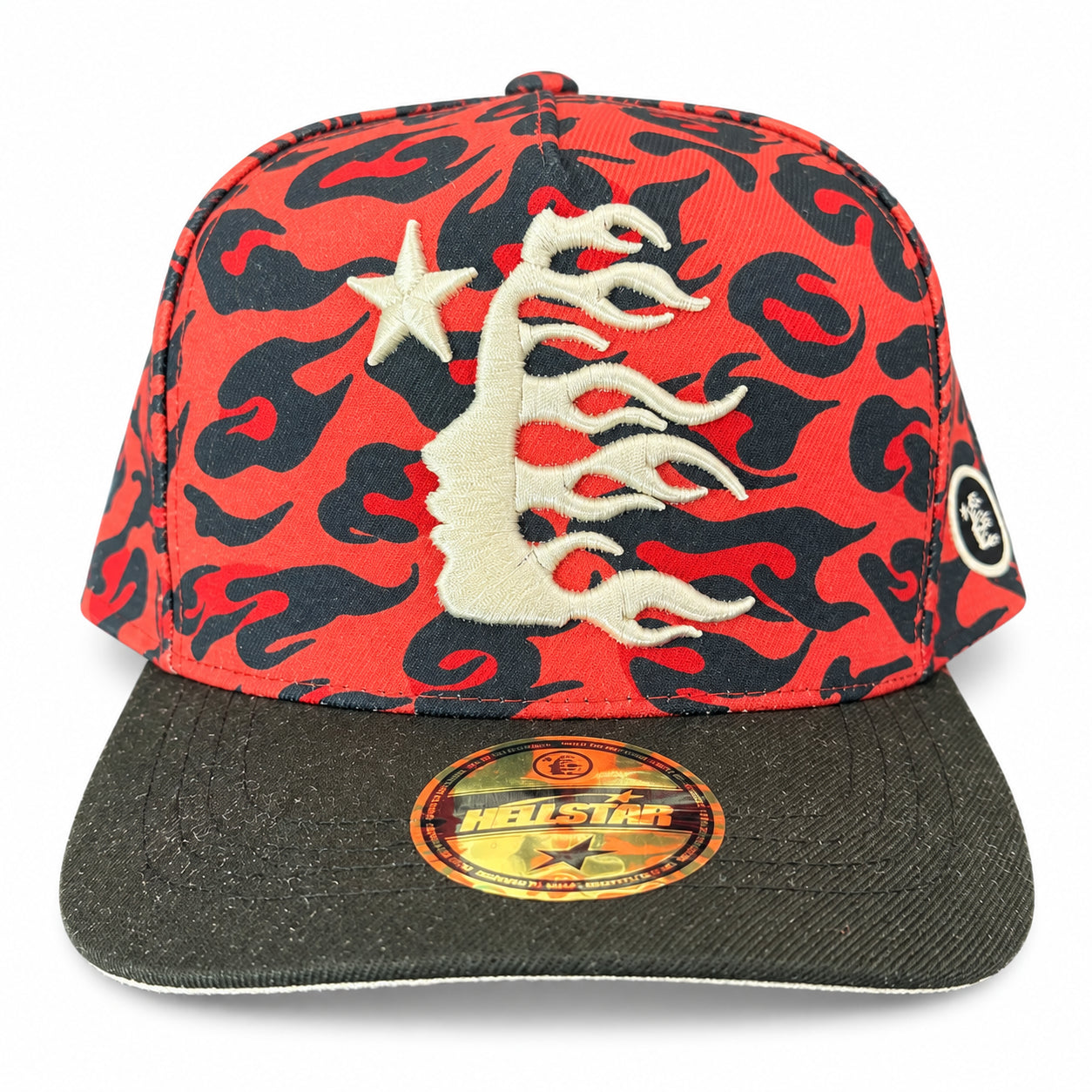 Pre-Owned Hellstar Cheetah Print Snapback Hat Red