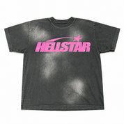 Pre-Owned Hellstar Pink Gel Logo Tee