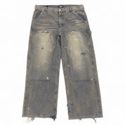 Pre-Owned HMDD Disstressed Double Knees Navy