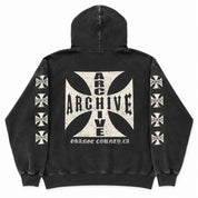 Archive Iron Cross Paint Splatter Hoodie