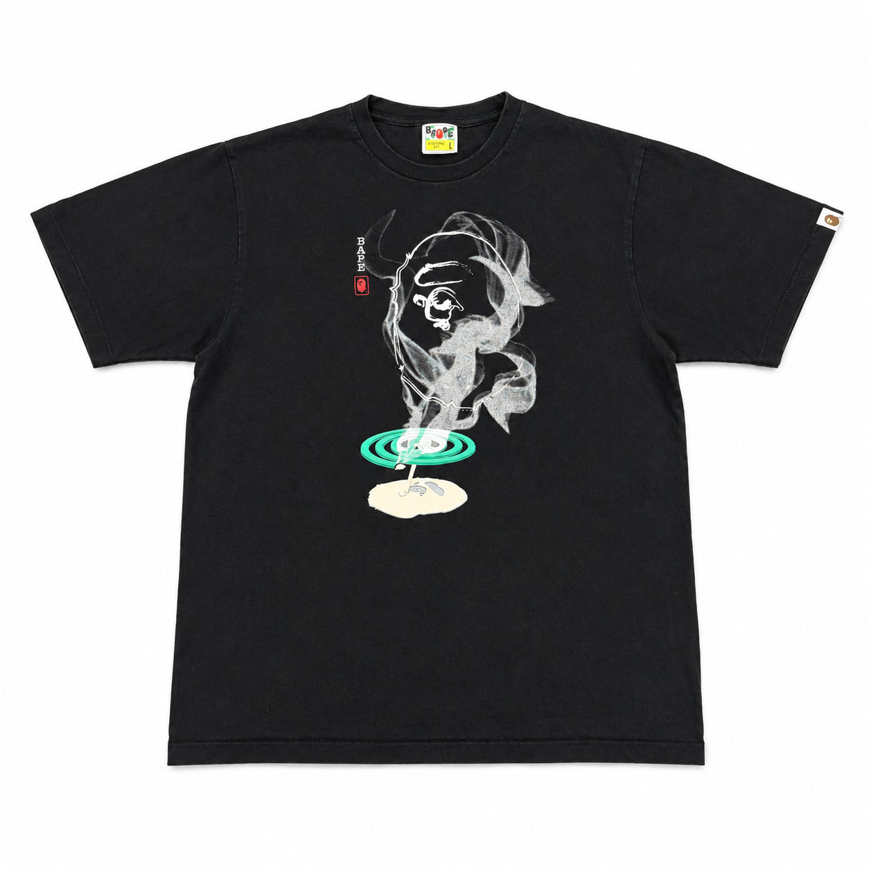 Pre-Owned Bape Mosquito Coil Ape Head T-Shirt Black