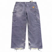 Vintage Carhartt Plaid Lined Pants Navy