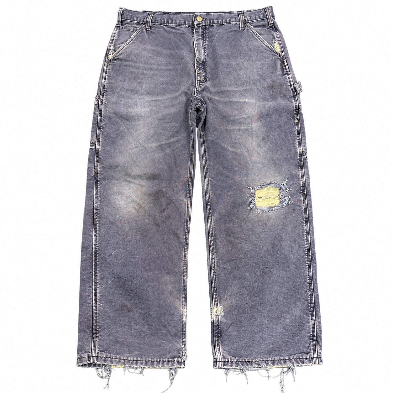 Vintage Carhartt Plaid Lined Pants Navy