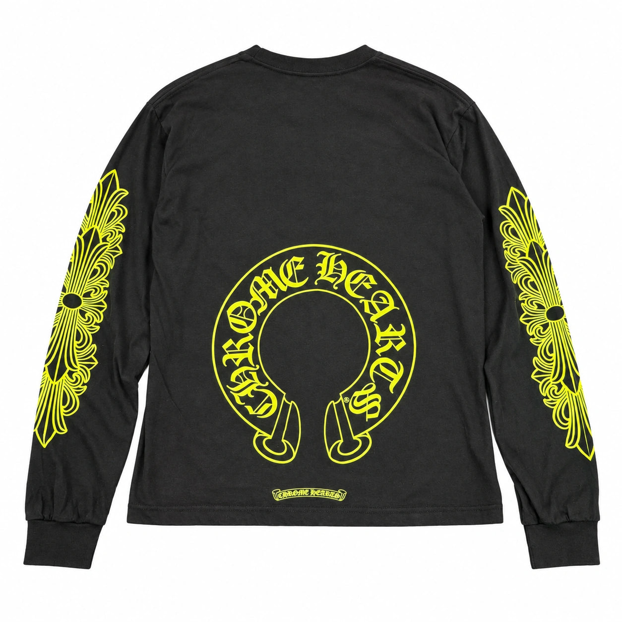 Chrome Hearts Neon Yellow Horseshoe L/S Tee