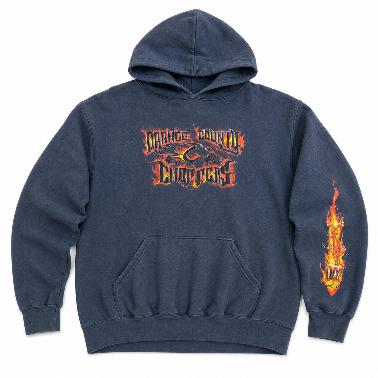 (FINAL SALE) VINTAGE OCC Flame Logo Hoodie Navy