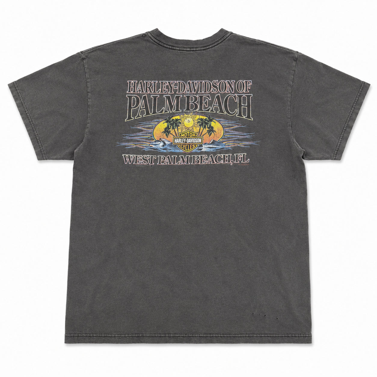 (FS) Vintage Harley Davidson Palm Beach Sunset Tee