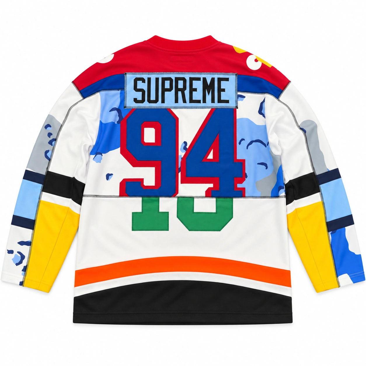 Pre-Owned Supreme Paneled Hockey Jersey White