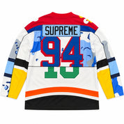 Pre-Owned Supreme Paneled Hockey Jersey White