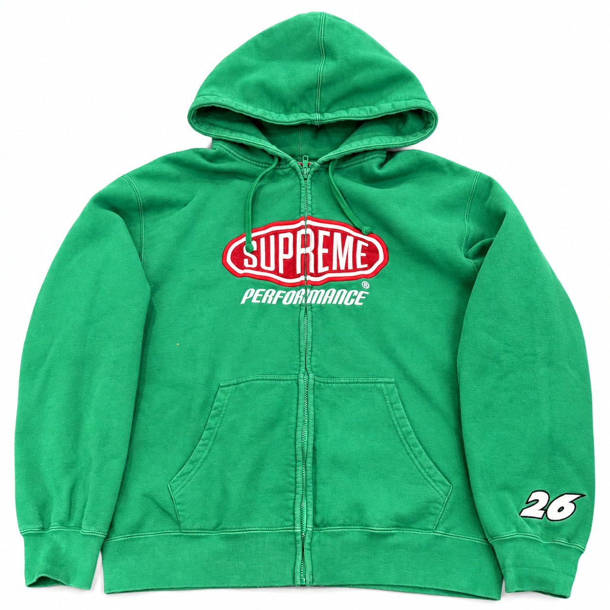 Pre-Owned Supreme Performance Zip Up Hoodie Green
