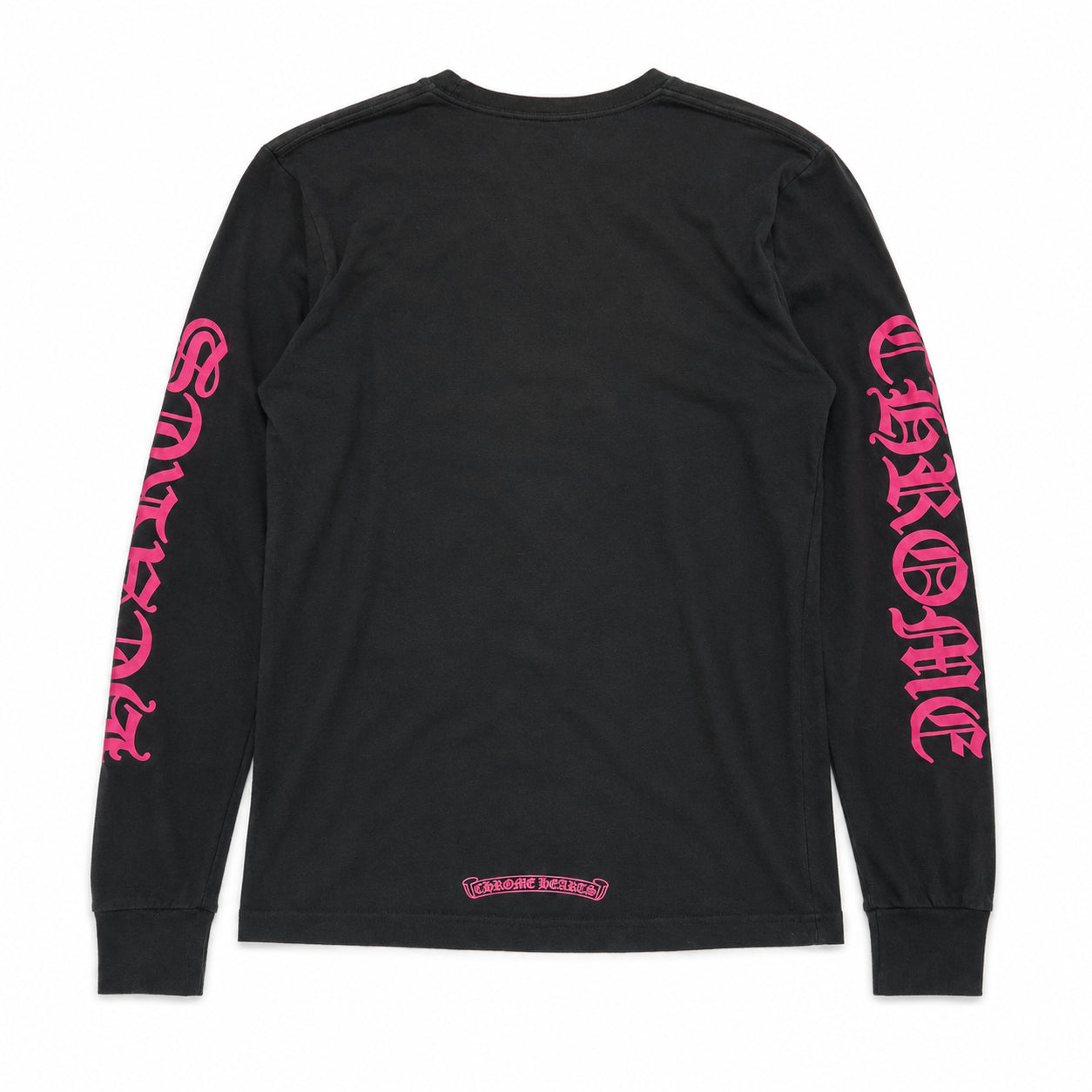 Pre-Owned Chrome Hearts Pink Neck Logo L/S Tee