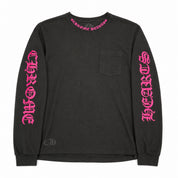 Pre-Owned Chrome Hearts Pink Neck Logo L/S Tee