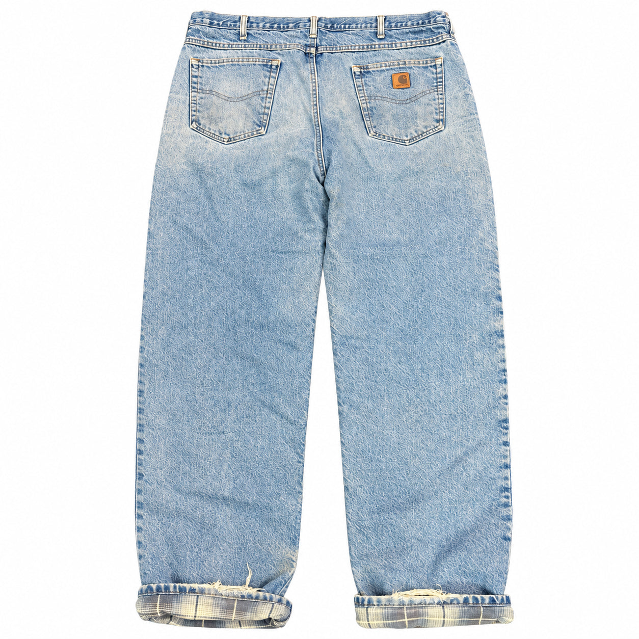 Vintage Carhartt Plaid Lined Jeans 1