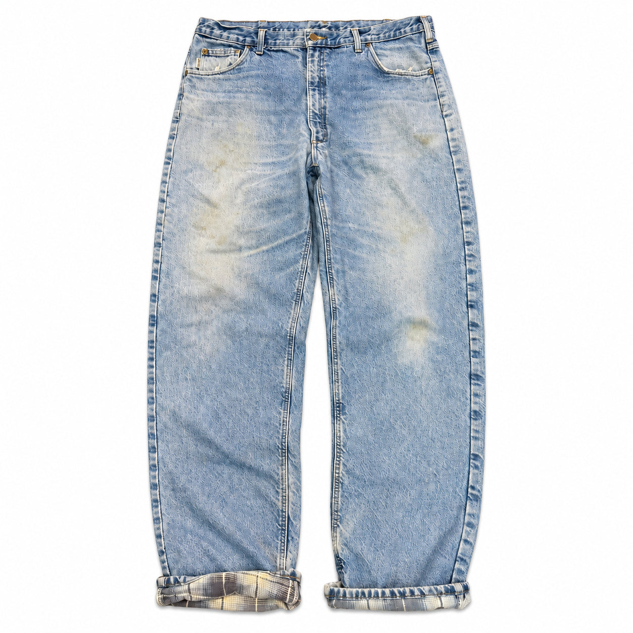 Vintage Carhartt Plaid Lined Jeans 1