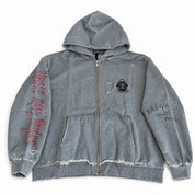 Boredom Hills Reality Zip Hoodie Grey