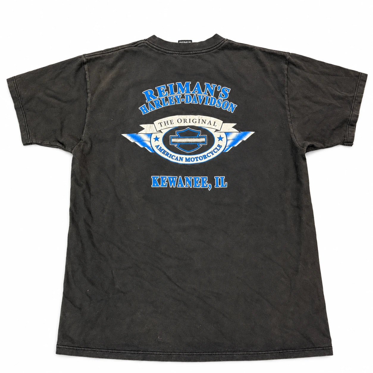 Vintage Harley Davidson Blue Wolf Tee