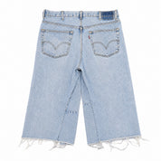 Vintage Washed Blue Jean 3/4th Shorts