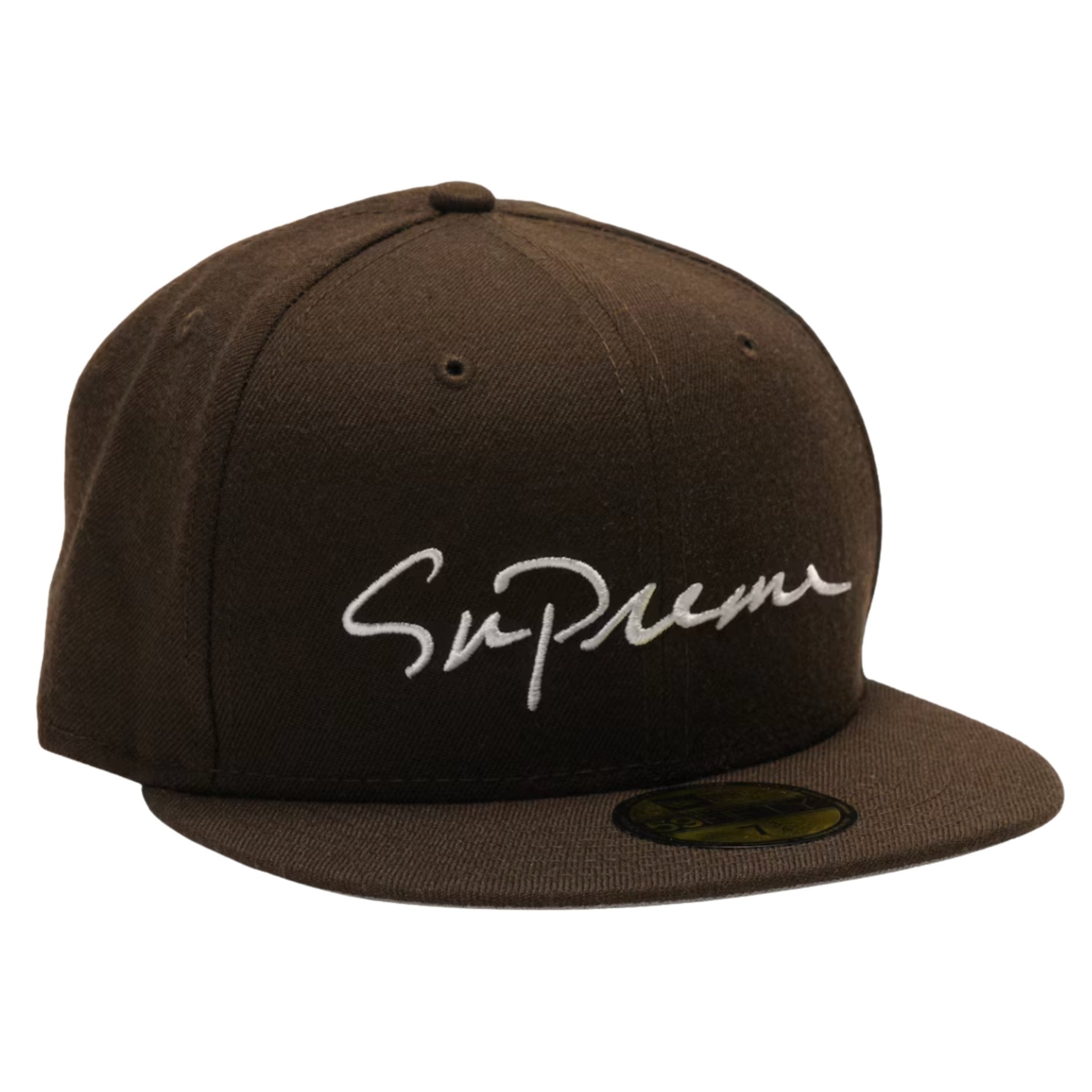 Supreme Classic Script New Era Cap Brown