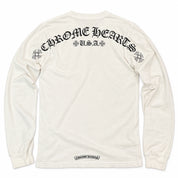 Pre-Owned Chrome Hearts Shoulder Logo L/S Tee White