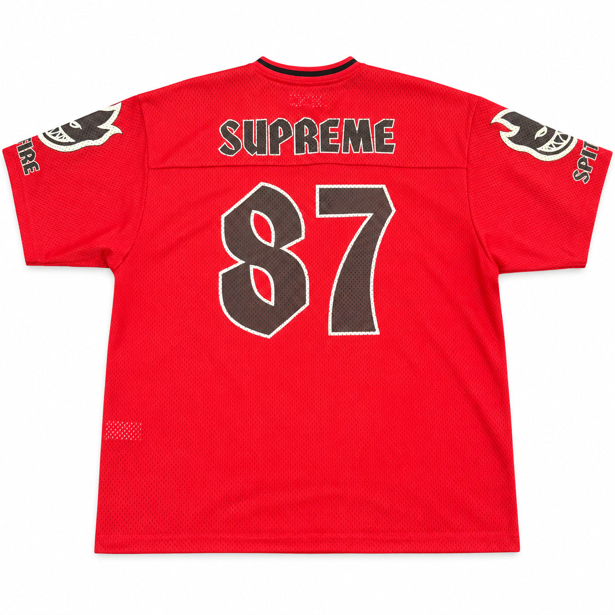 Pre-Owned Supreme Spitfire Football Jersey Red