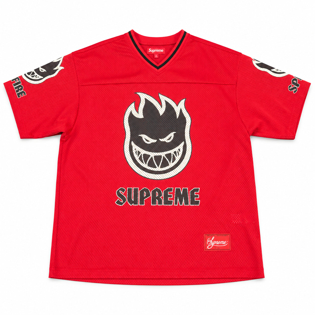 Pre-Owned Supreme Spitfire Football Jersey Red
