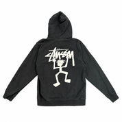 Pre-Owned Stussy Stick Figure Hoodie Black