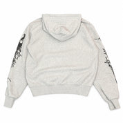 Pre-Owned Stussy Fish Skeleton Hoodie Grey