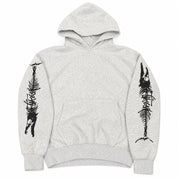 Pre-Owned Stussy Fish Skeleton Hoodie Grey