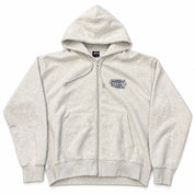 Stussy Champion Oval Zip Up Hoodie Grey