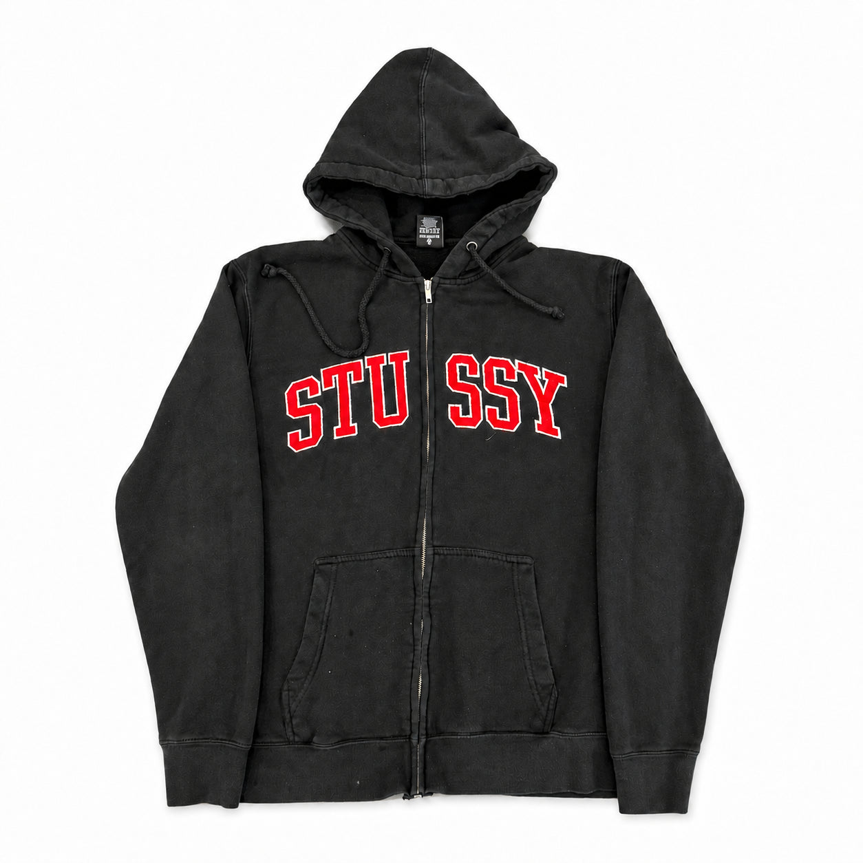 Pre-Owned Stussy Felt Logo Zip-Up