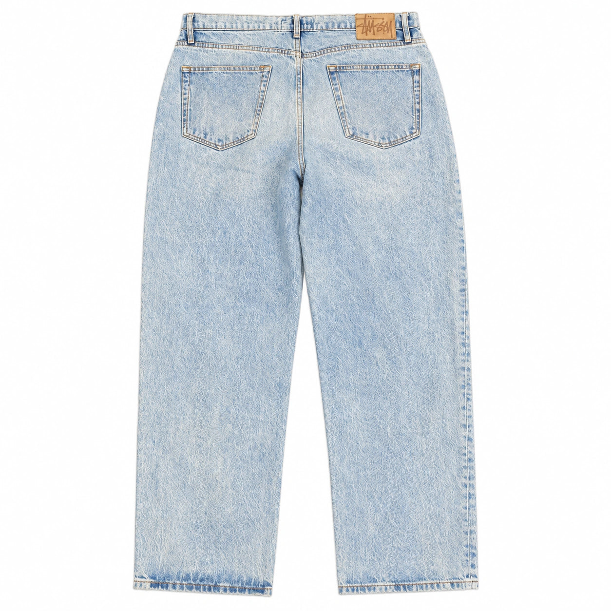 Pre-Owned Stussy Big Ol Jeans Light Blue