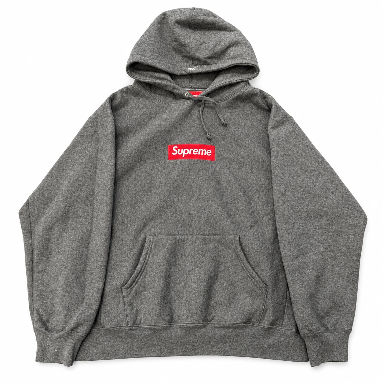 Pre-Owned Supreme Box Logo Hoodie Charcoal FW21