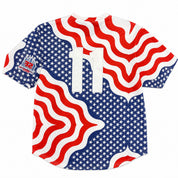 Pre-Owned Supreme S Logo Baseball Jersey American Flag